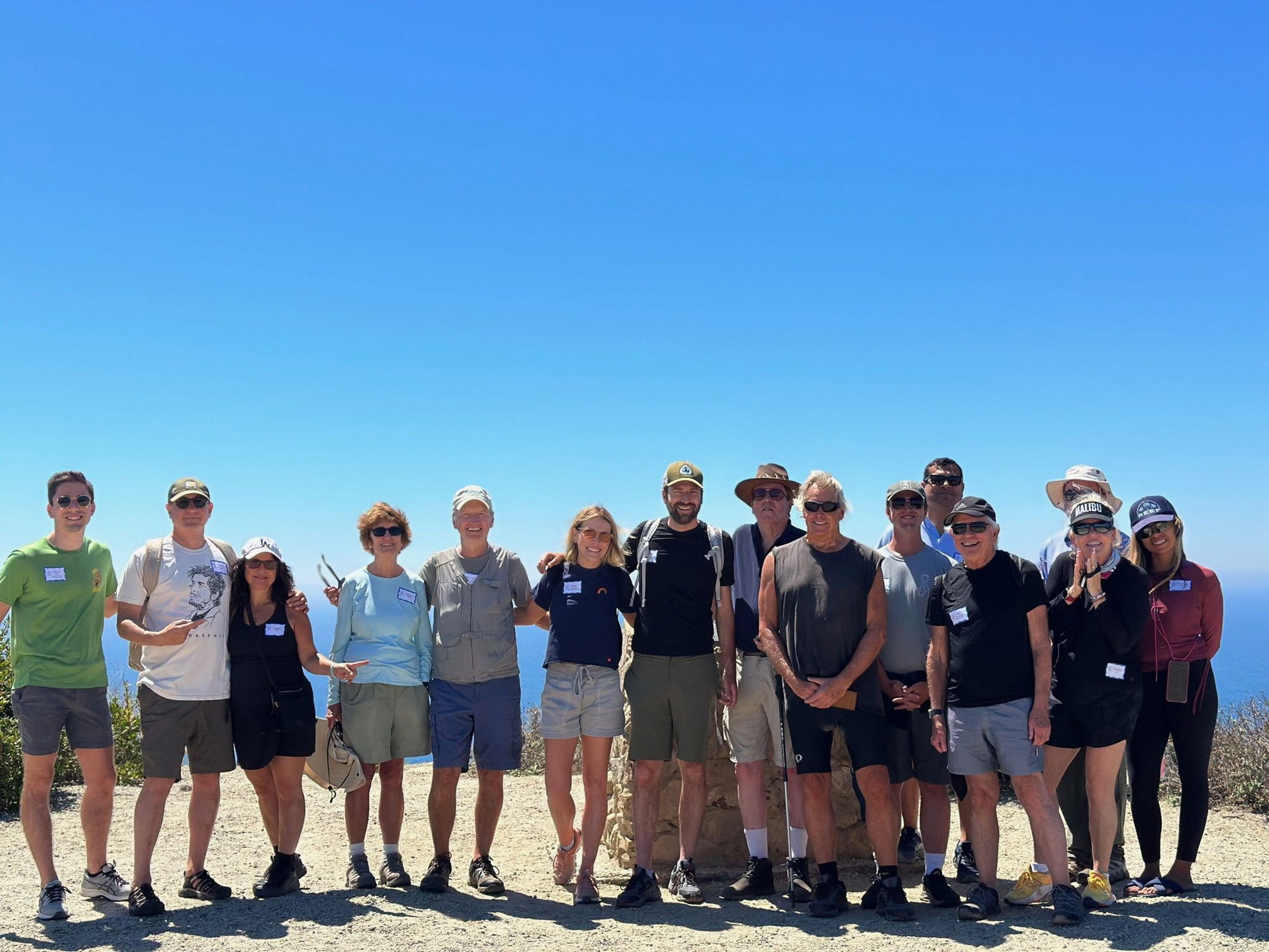 Community members hike with Senator Ben Allen