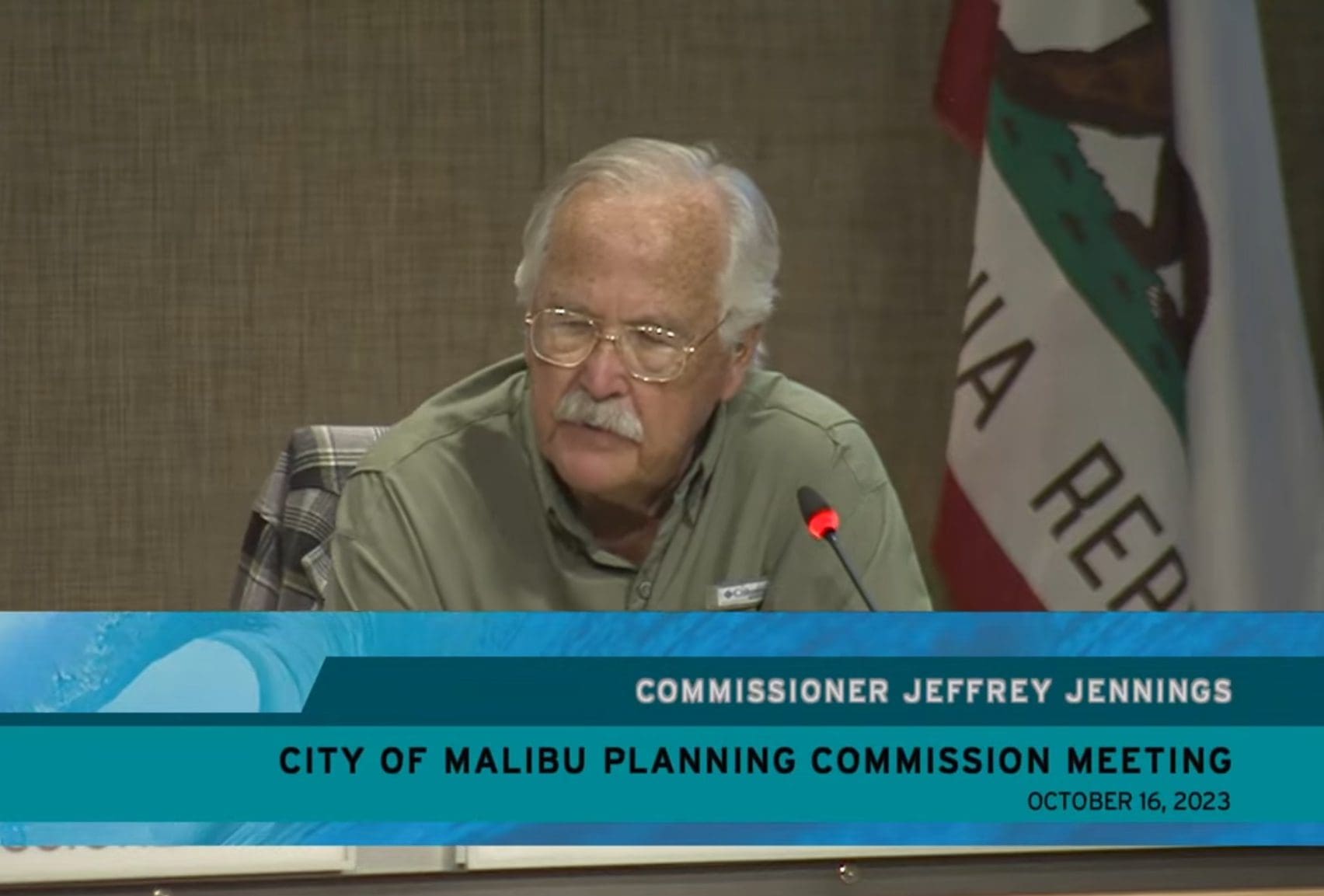 Planning Commissioner Jeff Jennings acknowledged for years of service