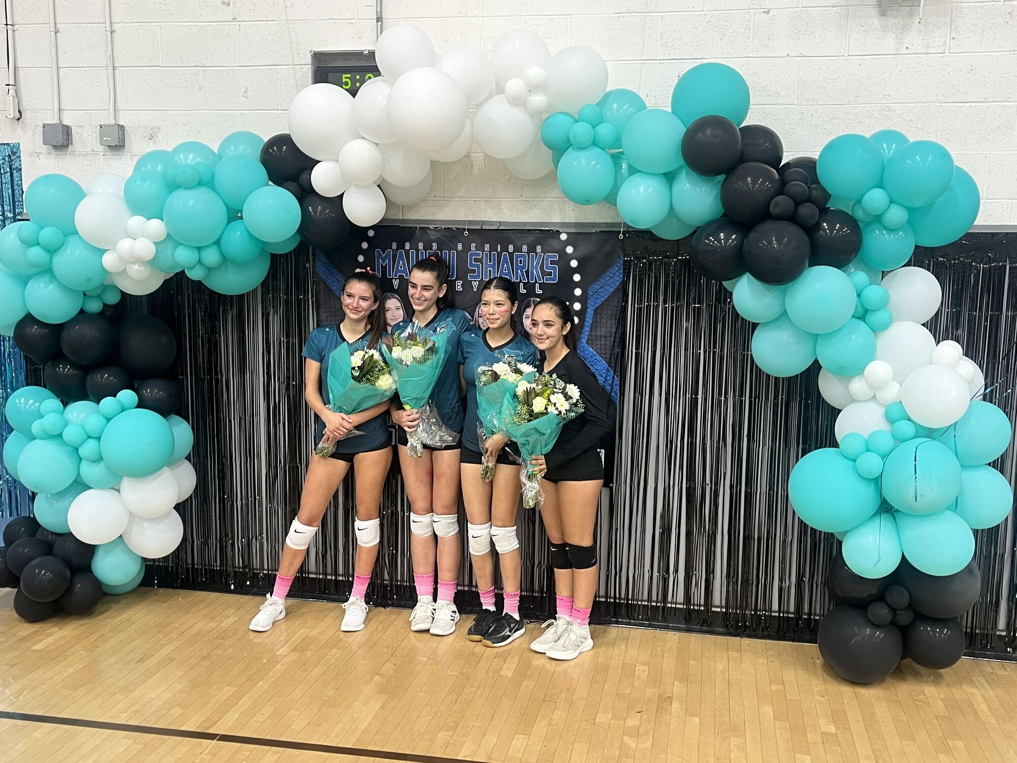 Sharks volleyball honors quintet during Senior Night