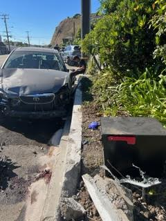 Car crash eerily close to quadruple fatal on PCH