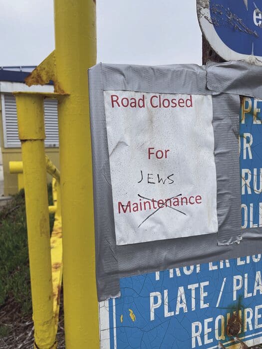 Sign Marred by Hate Incident at Westward Beach