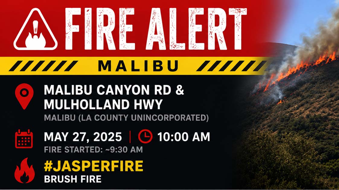 Brush Fire Burns Near Malibu Canyon, No Evacuations Ordered | Malibu Canyon Road remains closed