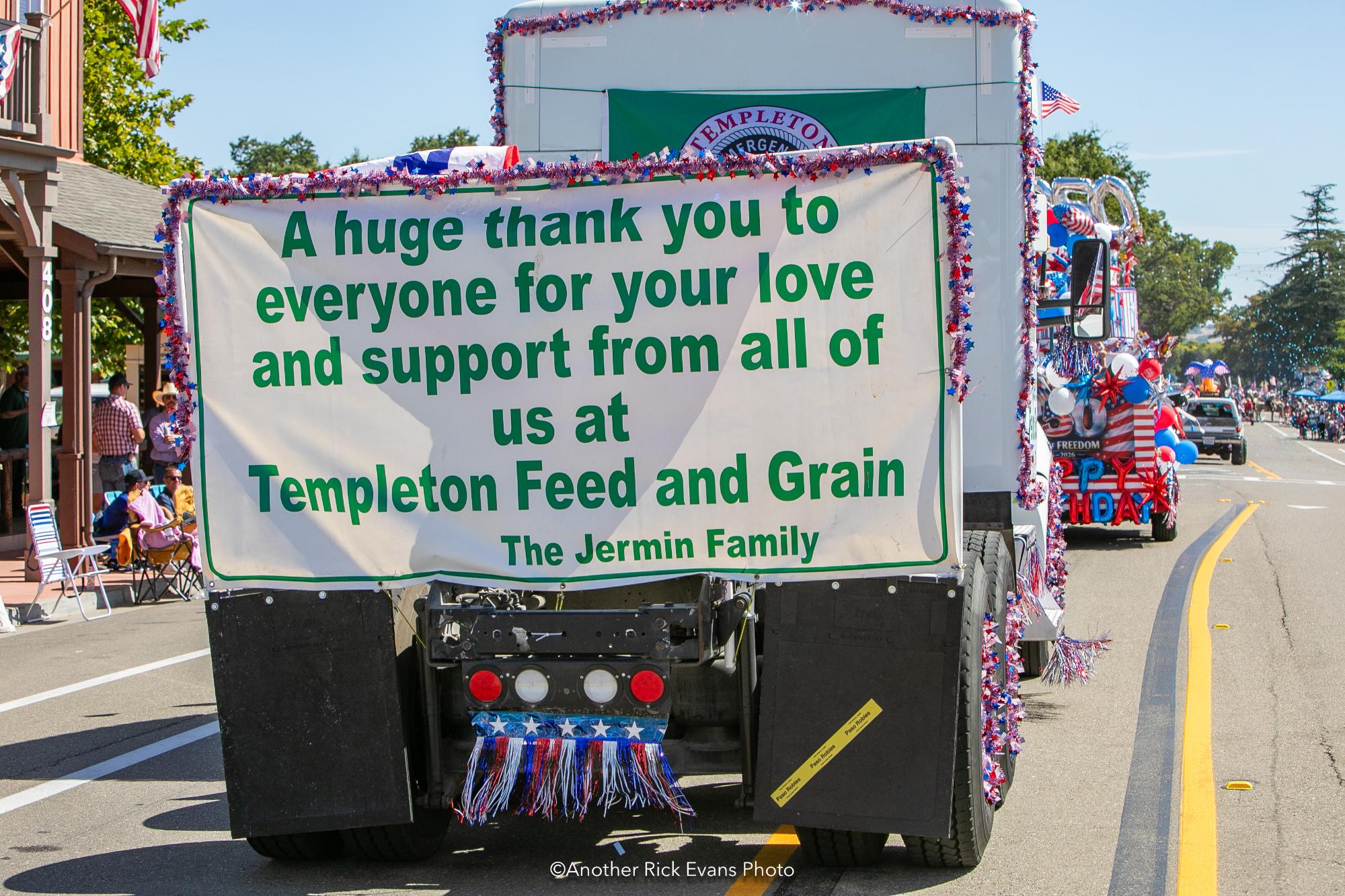‘Still grieving’ Templeton goes all out in first July 4th parade without its beloved landmark