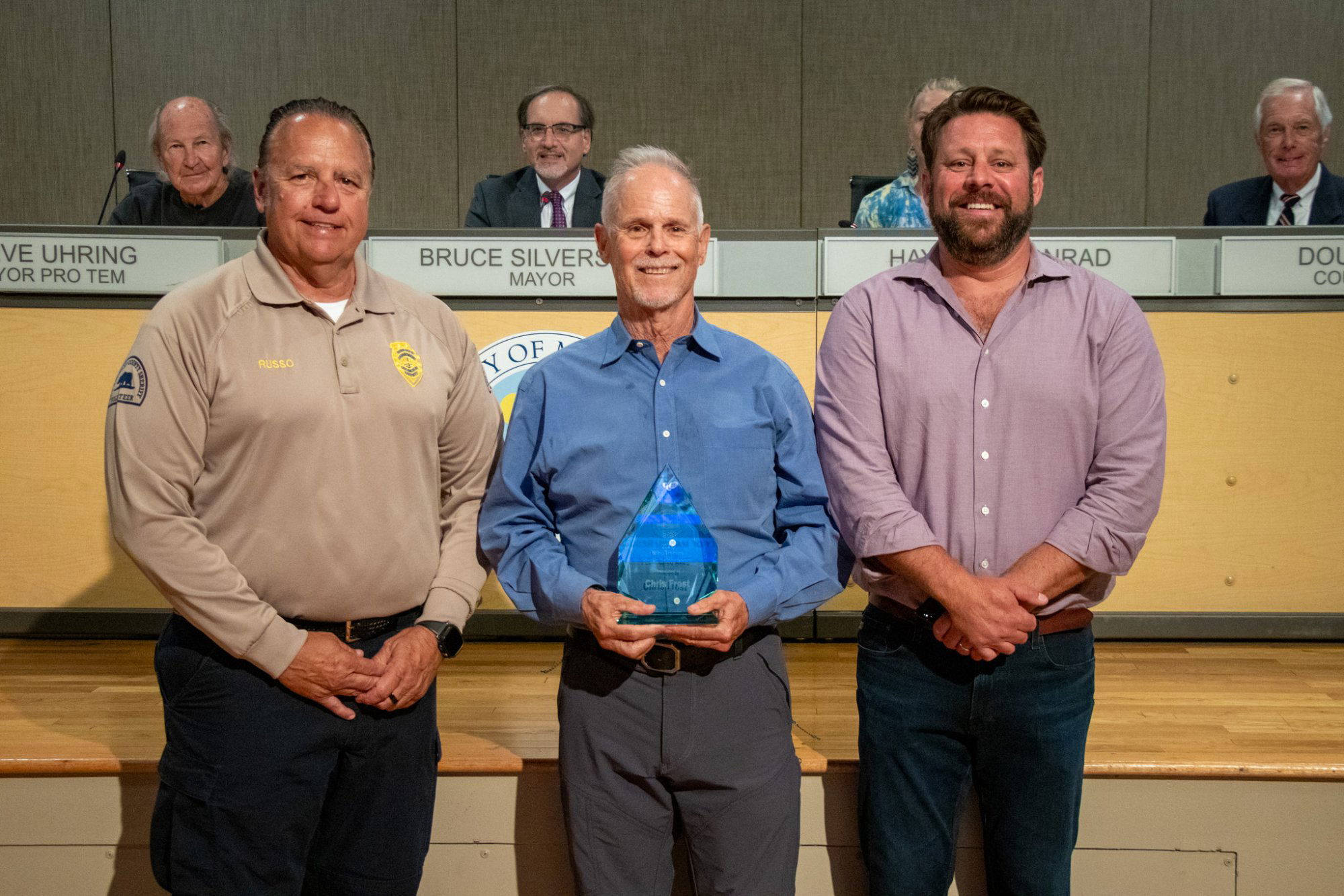 Chris Frost Honored with Mike Treinen Public Safety Award for Lifetime of Service to Malibu