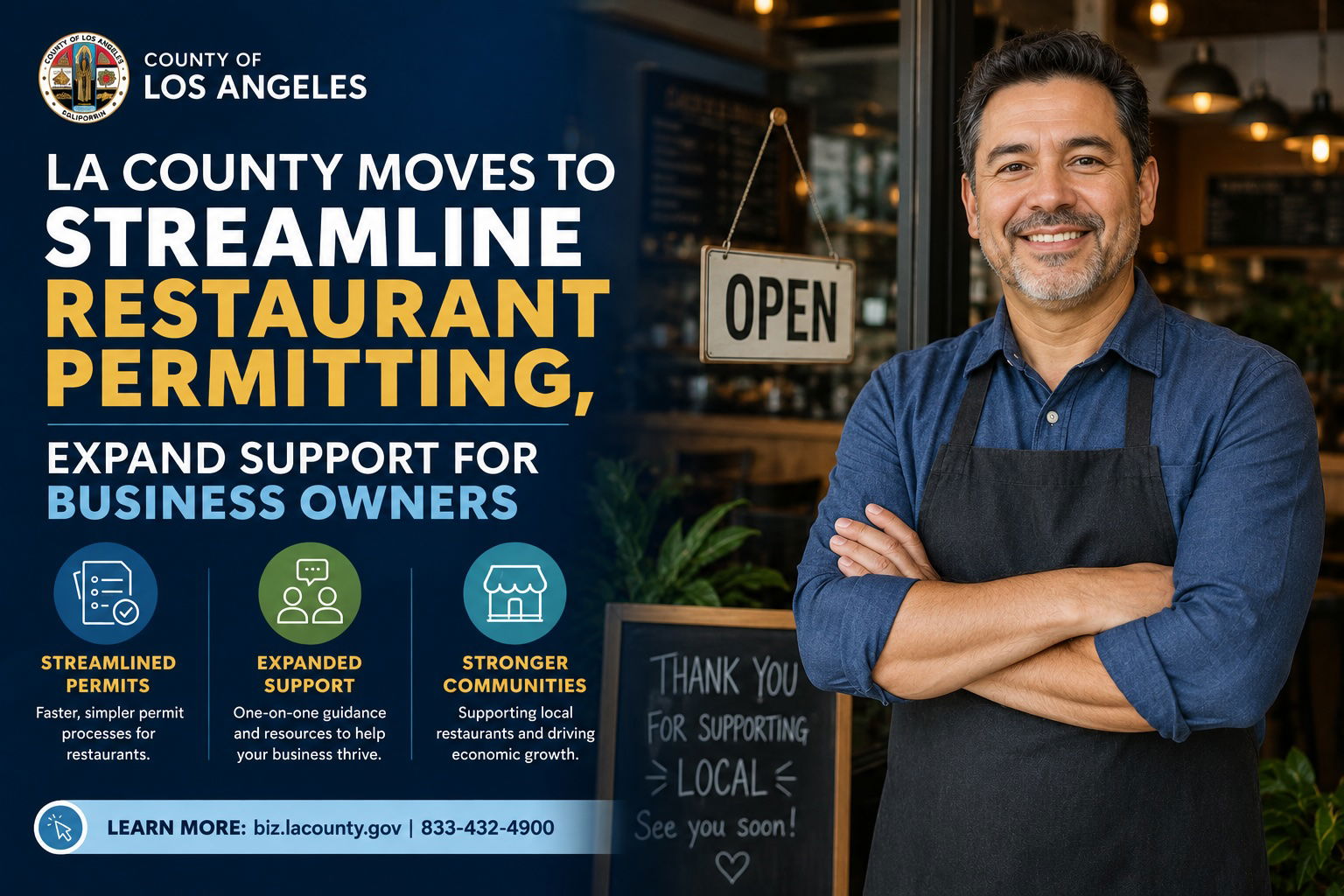 LA County moves to streamline restaurant permitting, expand support for business owners