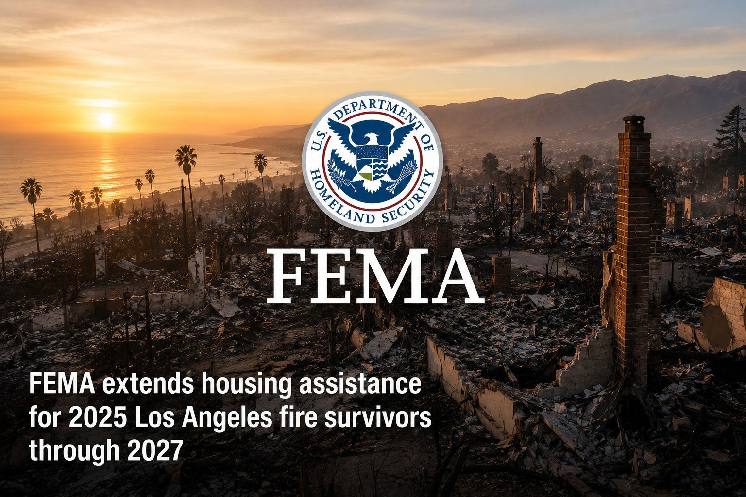 FEMA extends housing assistance for 2025 Los Angeles fire survivors through 2027
