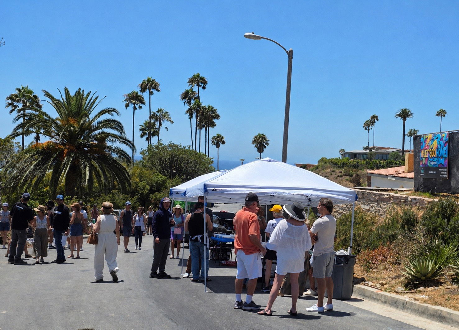 Construction crews and residents of the Big Rock neighborhood attended the "Let's Go Home" block party organized by former Malibu Building Ambassador Abe Roy on July 23 to mark the near-completion of some of the homes being rebuilt after the Palisades Fire. Contributed photo