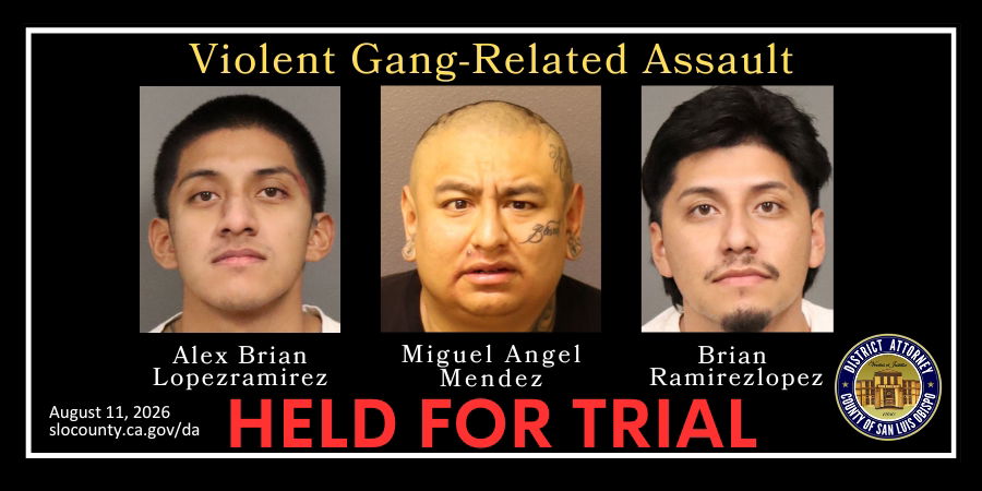 Three Santa Maria gang members held to answer in San Luis Obispo assault case