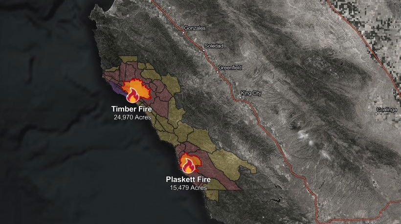 Fort Hunter Liggett continues fire response as road closures remain in place