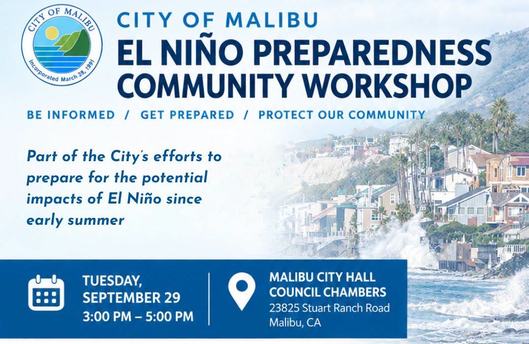 Malibu to hold first El Niño preparedness workshop Tuesday