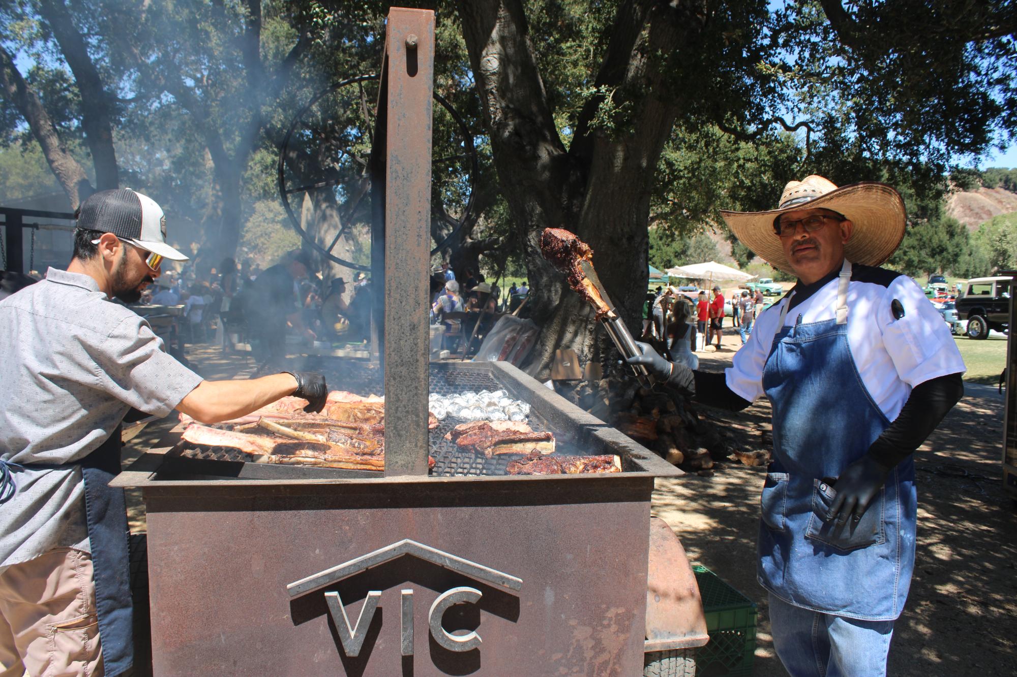 Along with cars and auction items, attendees to the Cars and Cowboys event on Sept. 5 got to enjoy some great barbecue. Photo by Mike Chaldu/SYVS