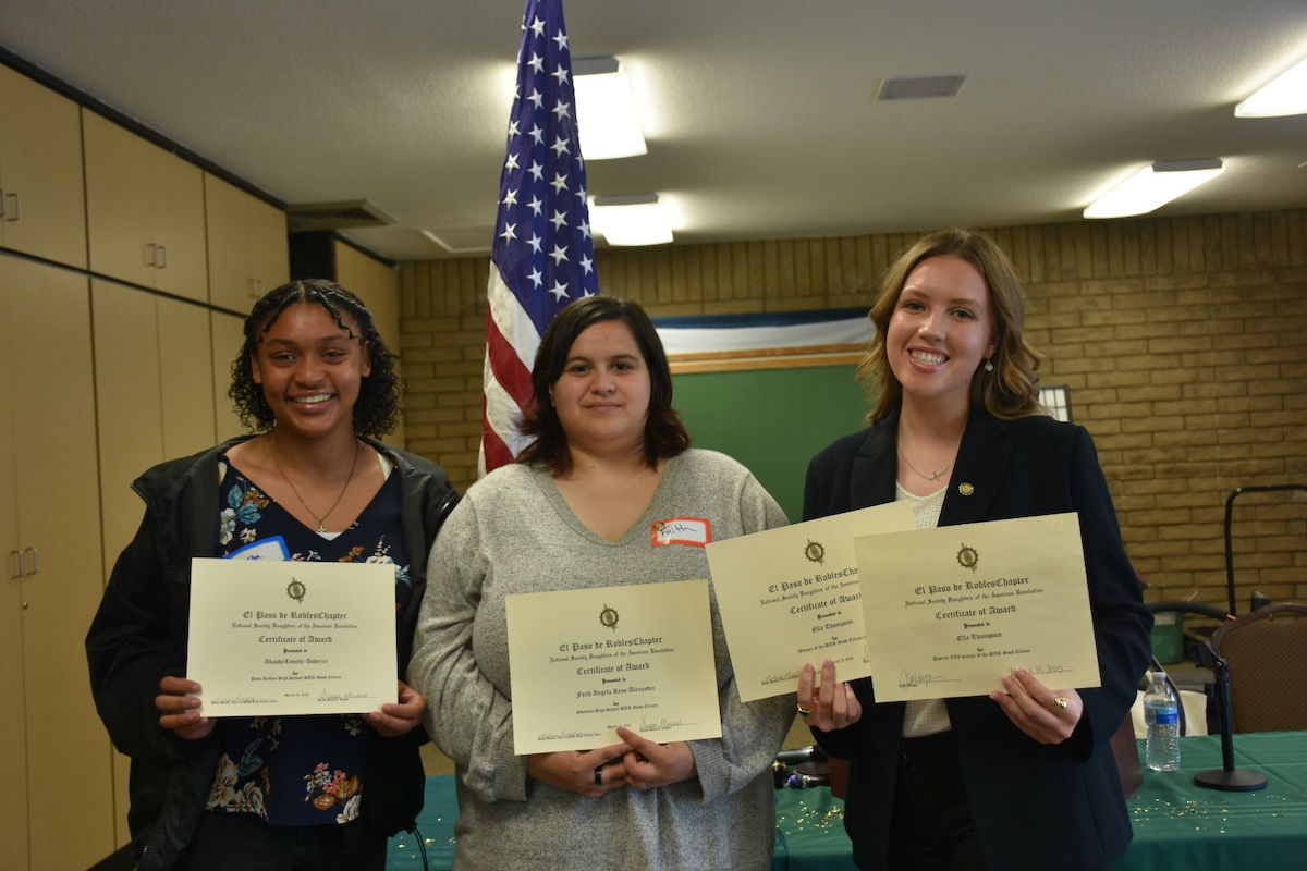 North County High Schools Honor Outstanding Seniors for DAR Good Citizens Award and Scholarship Contest