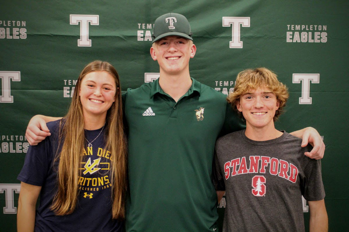 Templeton High School celebrates as three student-athletes sign Division I letters of intent