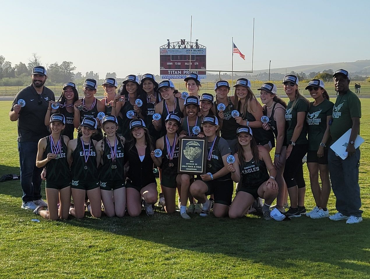 Templeton High School girls track and field team run home with Division III championship