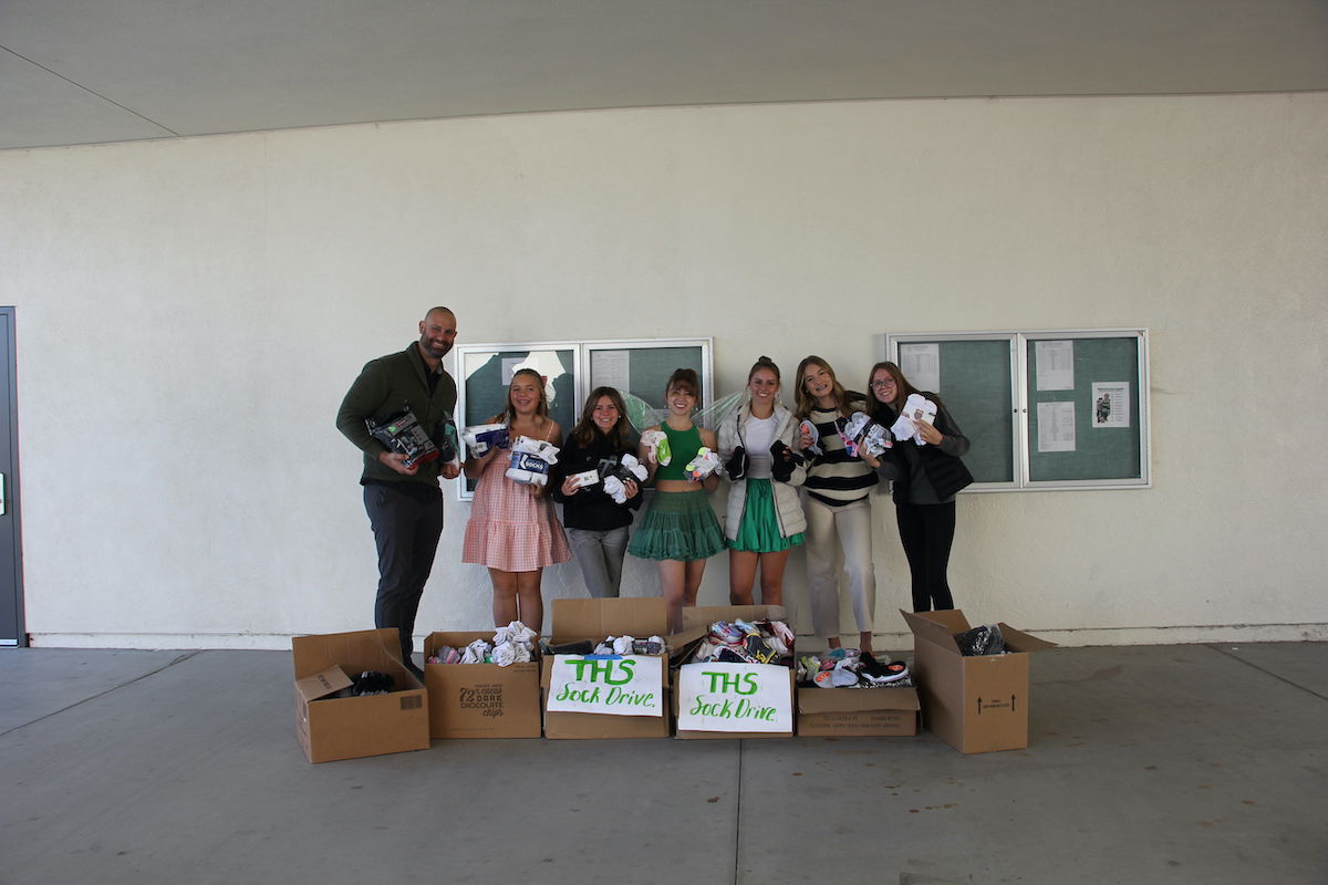 Templeton High School students donate over 1,500 socks to local nonprofit