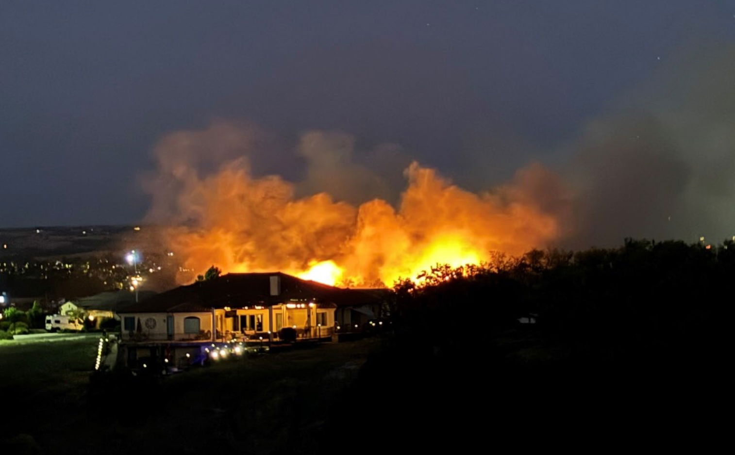 Contained vegetation fire on Caballo Place under investigation