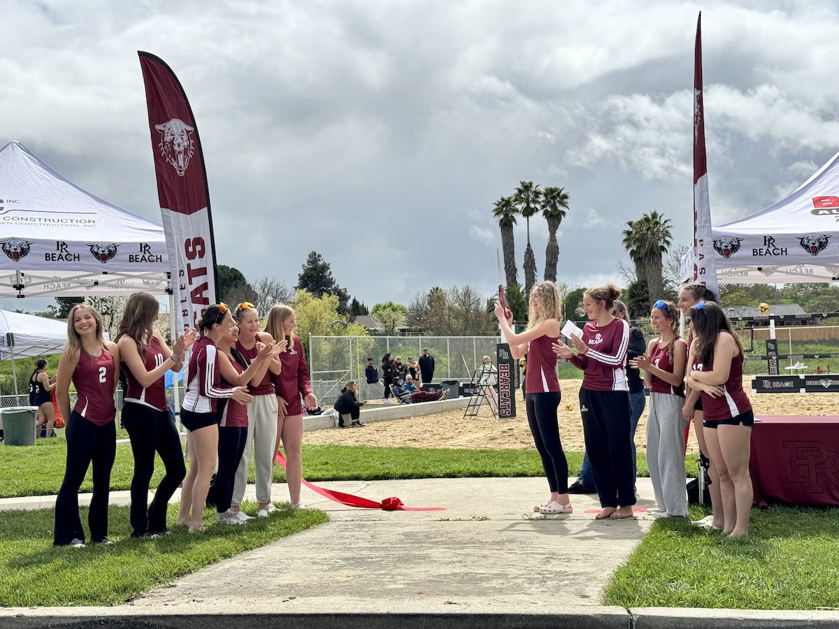 Paso Robles community scores big: Girls beach volleyball team celebrates new home courts