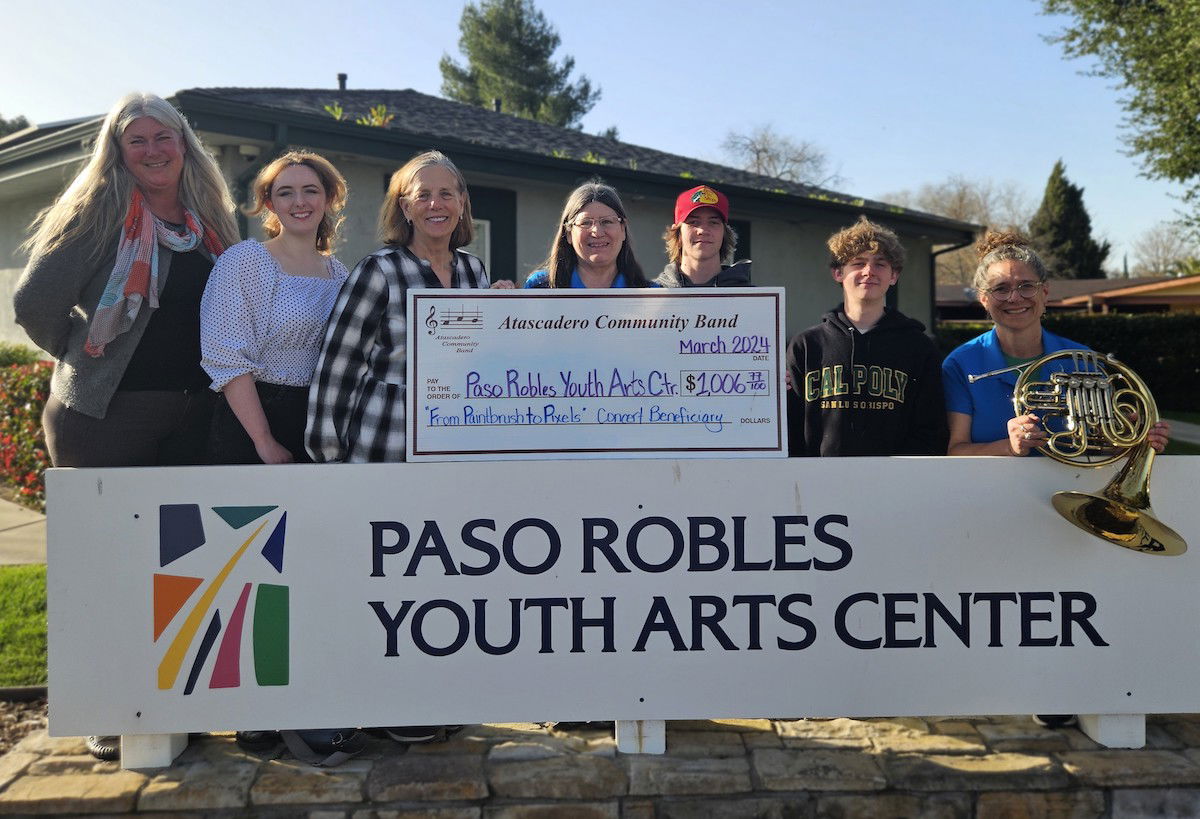 Atascadero Community Band donates $1,006 to Paso Robles Youth Arts Center
