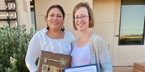 Sayra Celis awarded Key to the District for outstanding volunteerism