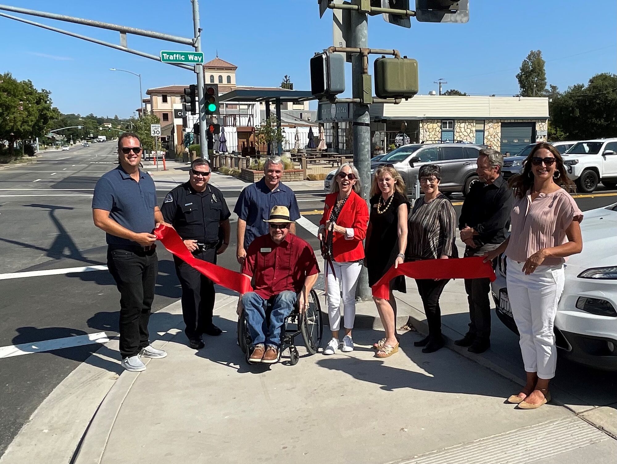City Council Ribbon Cutting on Traffic Way