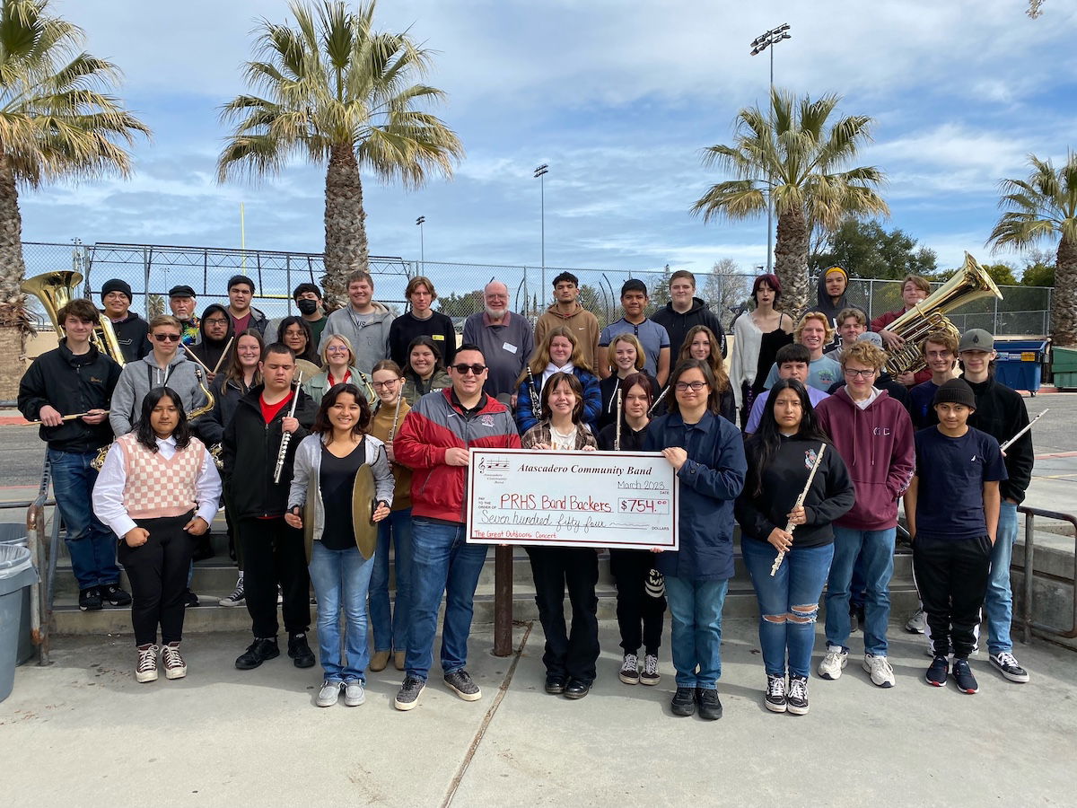 Atascadero Community Band donates to PRHS Band Backers