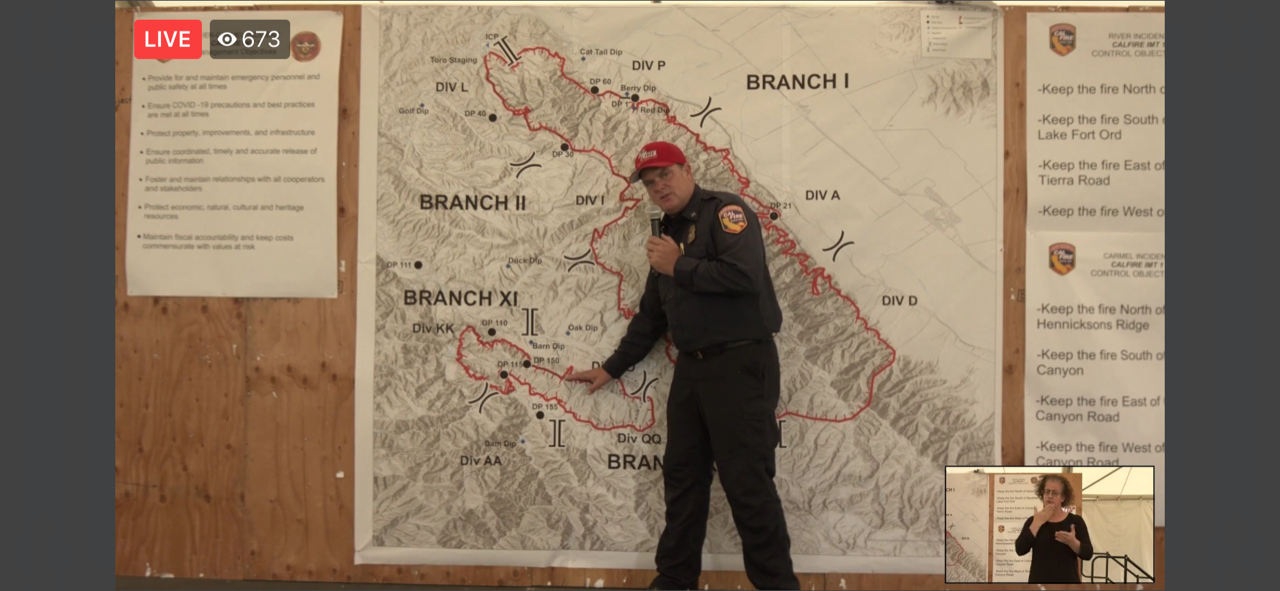 CAL Fire Press Conference Gives an Update on the River and Carmel Fires