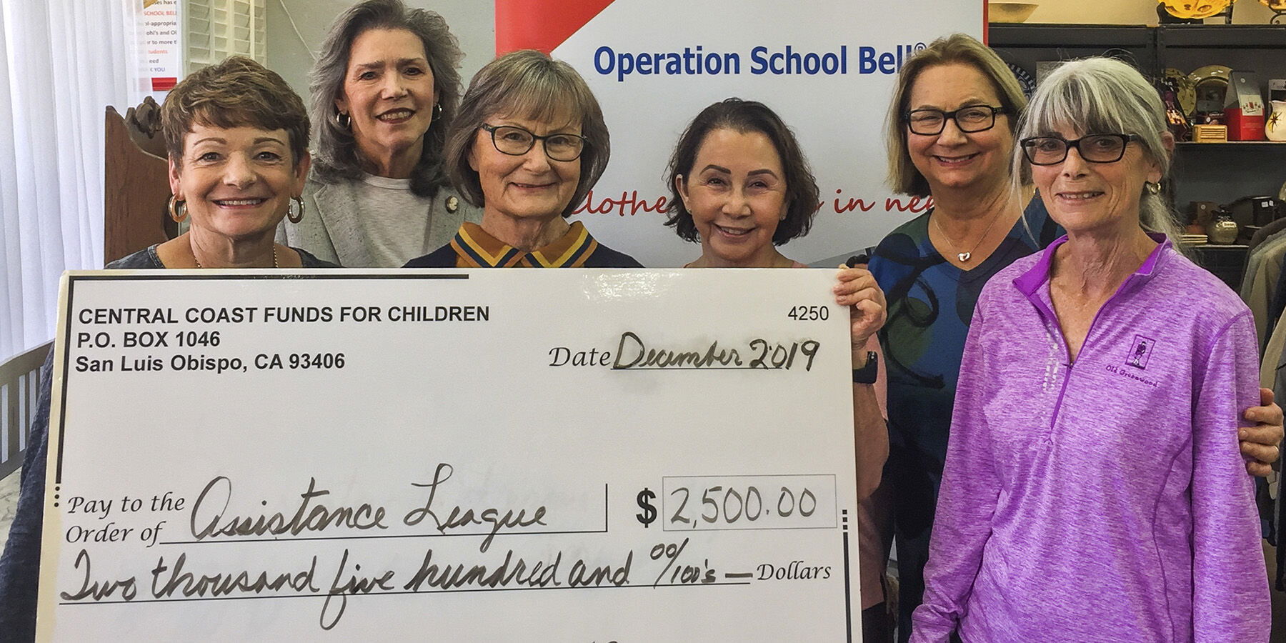 Assistance League of San Luis Obispo Receives $2,500 Grant