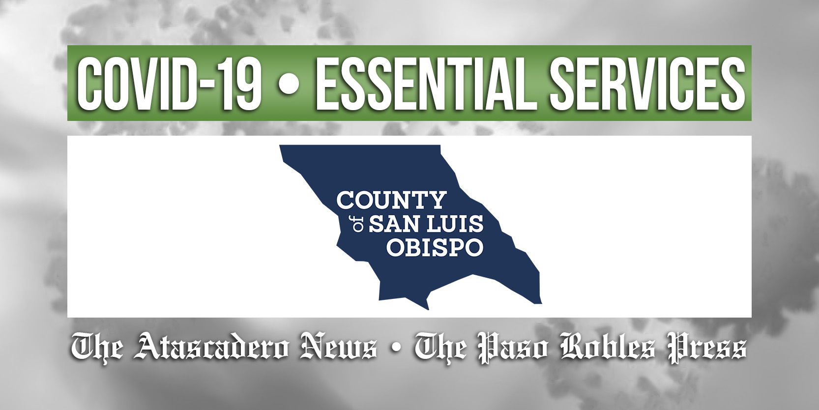 Essential SLO County Services to Continue Under Shelter-at-Home Order