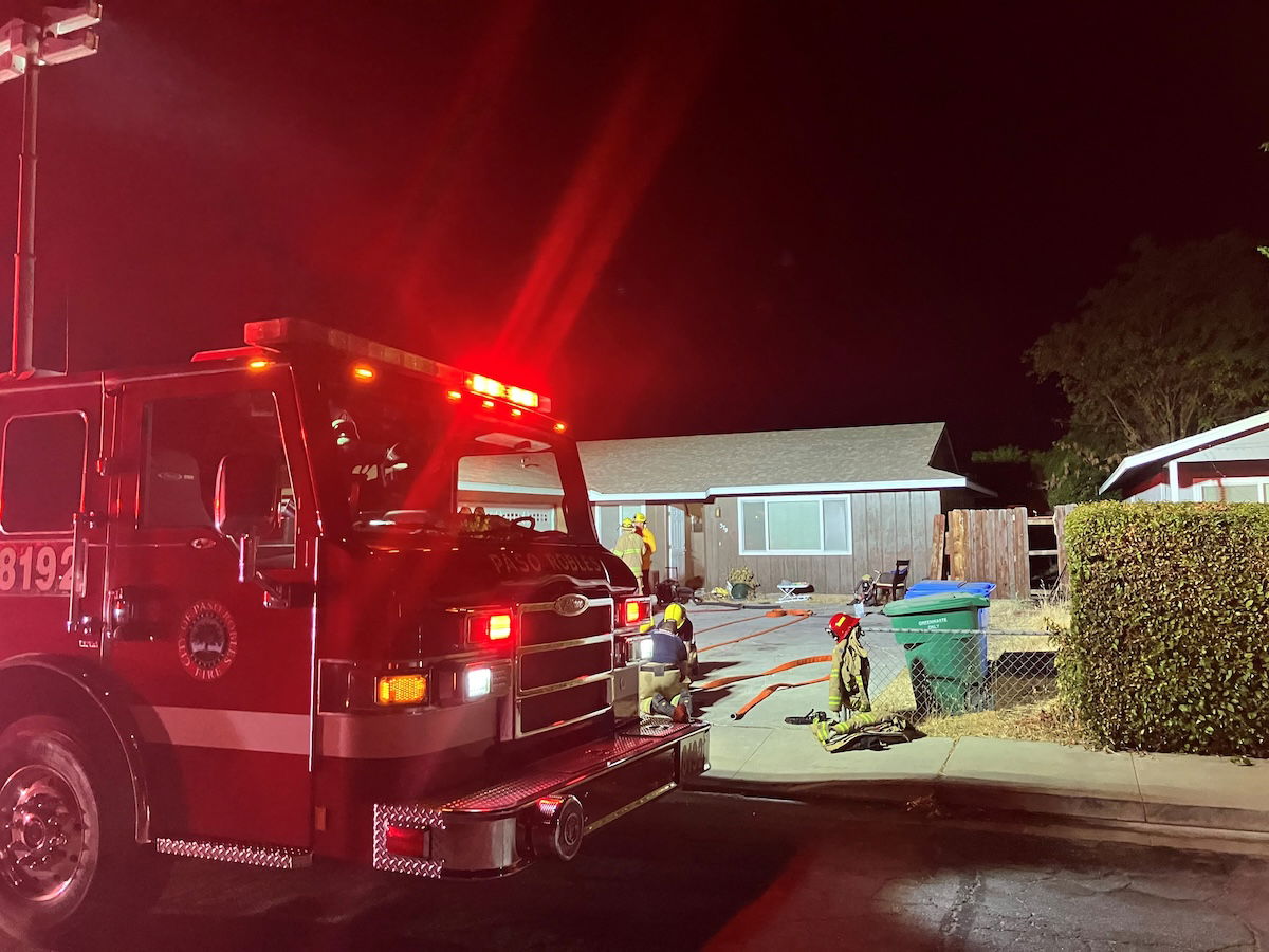 Non-injury residential structure fire in Paso Robles