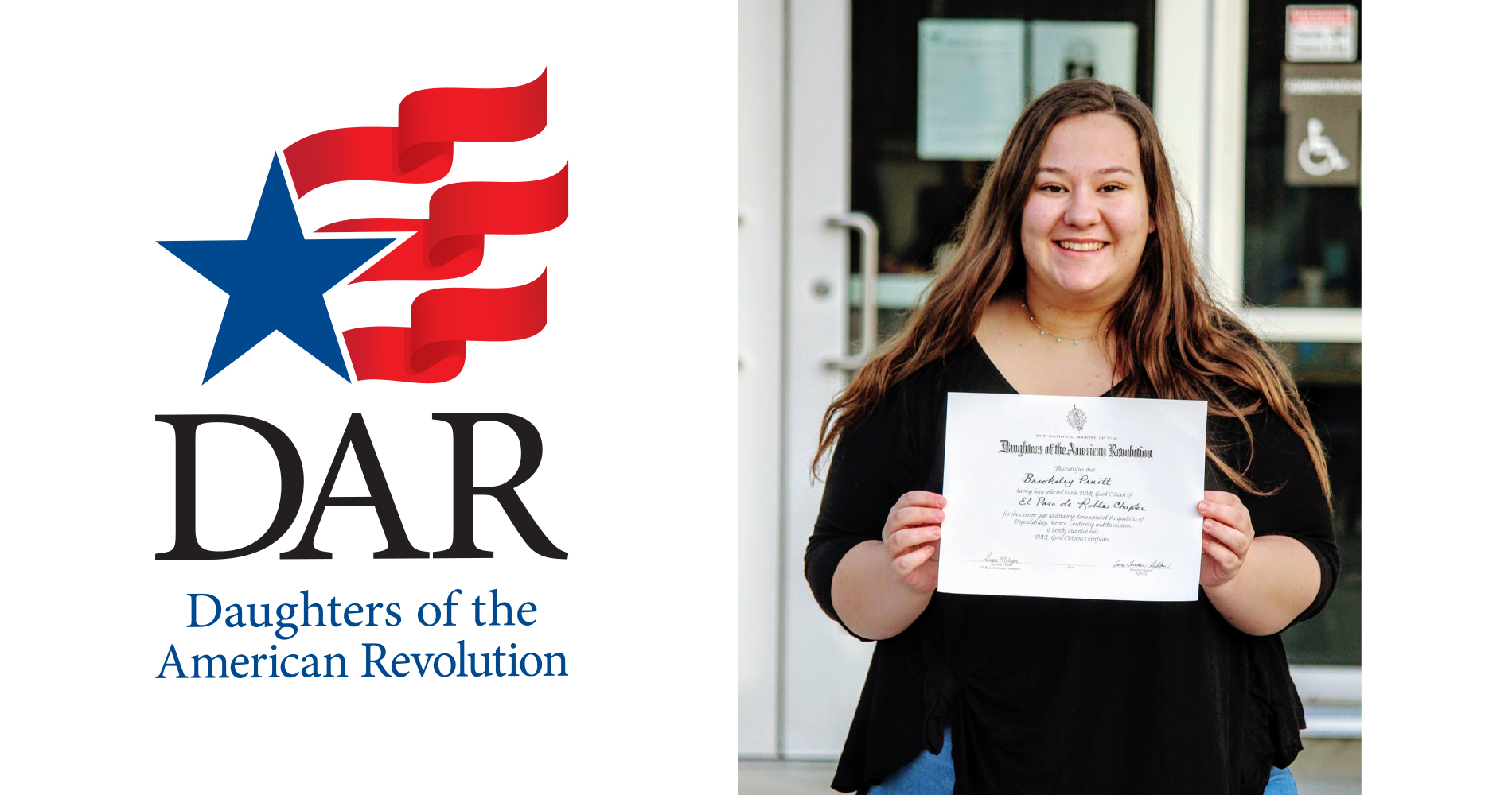 Daughters of the American Revolution Good Citizen Awarded to THS Senior Brooksley Pruitt