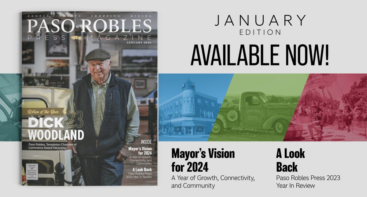 January Issue of Paso Robles Press Magazine in Your Mailbox