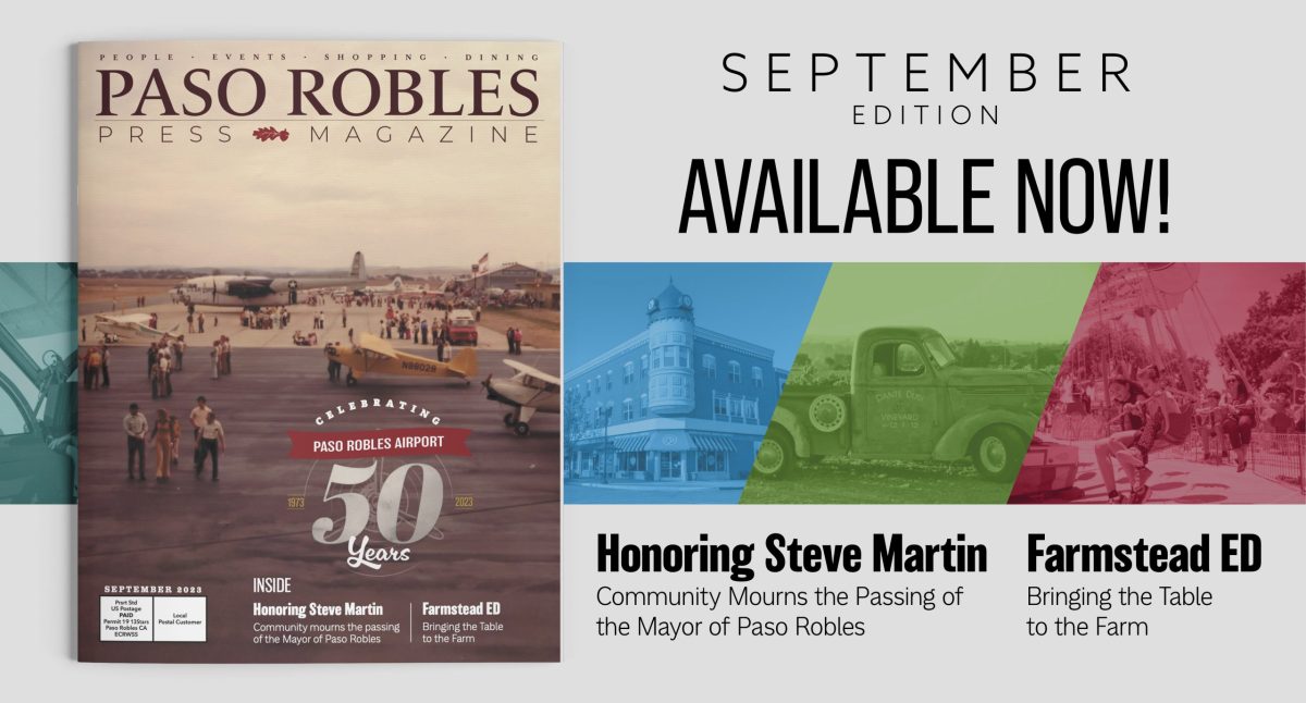 September Issue of Paso Robles Press Magazine in Your Mailbox