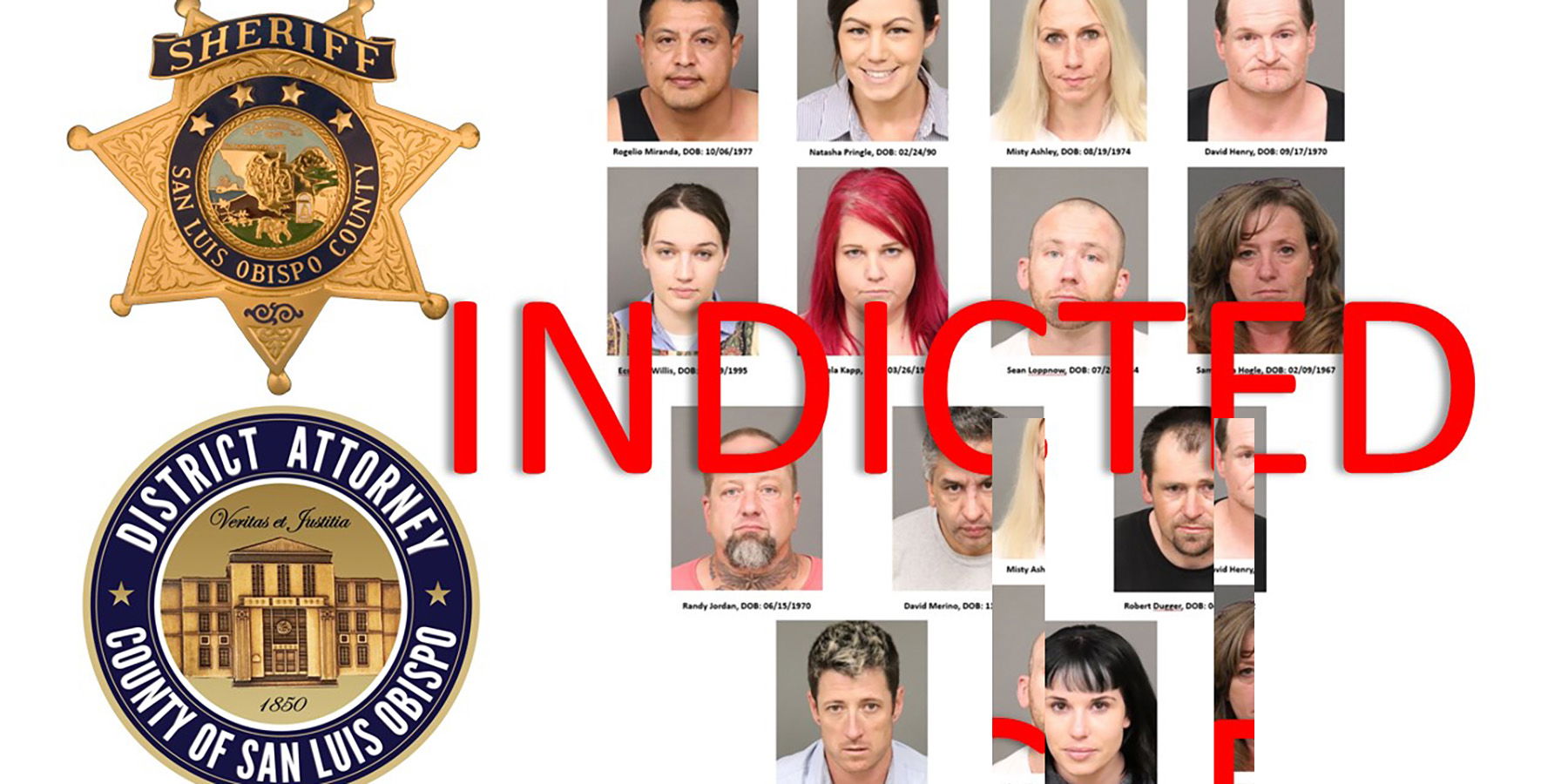 13 Indicted by SLO Grand Jury for Drug Trafficking