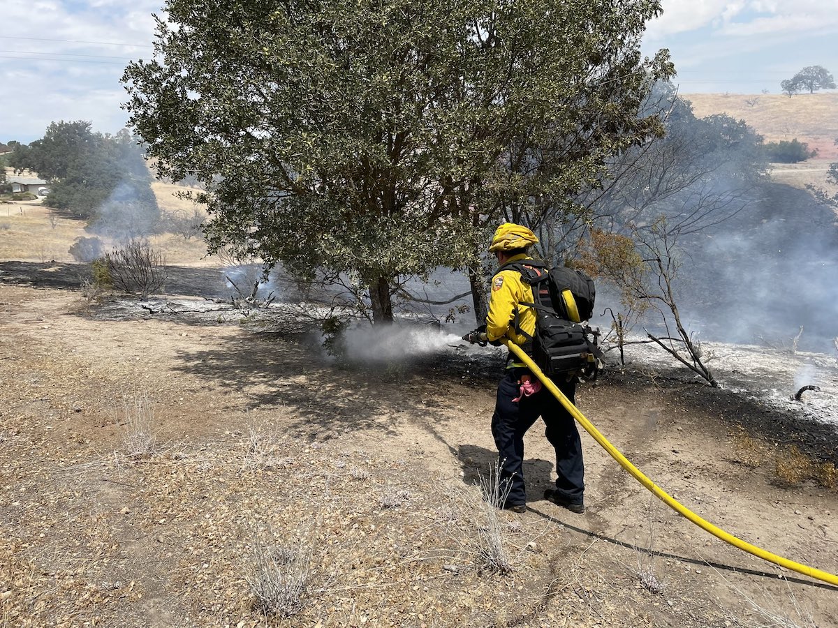 Vegetation Fire Stopped at Linne Road