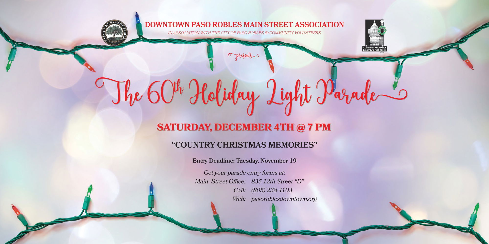60th Annual Paso Robles Christmas Lights Parade Returns Saturday Night
