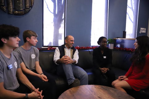 Congressman Panetta visits with local teens at the Teen Center at Centennial Park