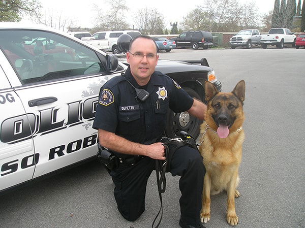 Paso Roble PD-- K-9 – Jeff DePetro with Ir 2014