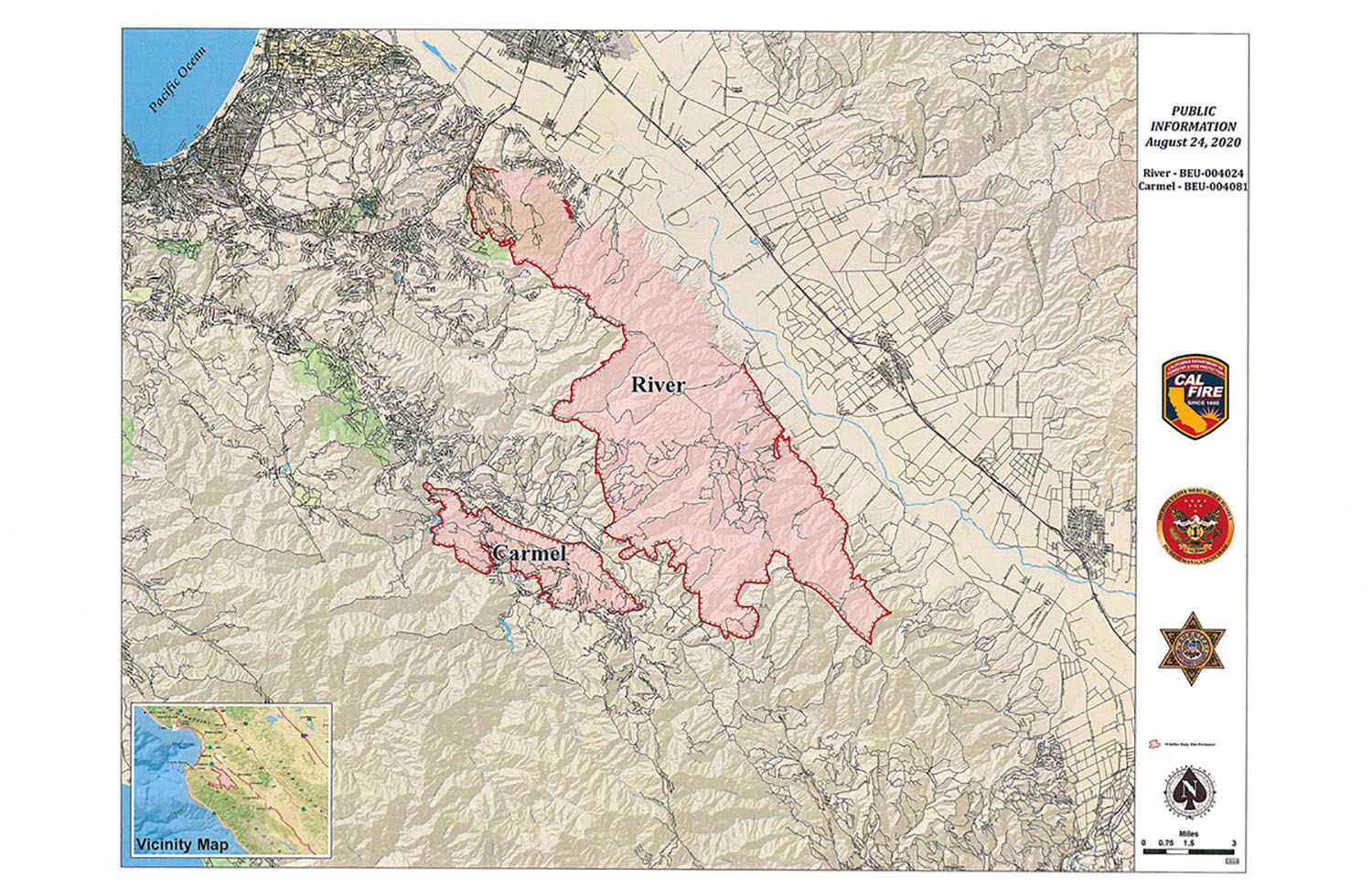 Firefighters Make 'Great Progress' on River, Carmel Fires
