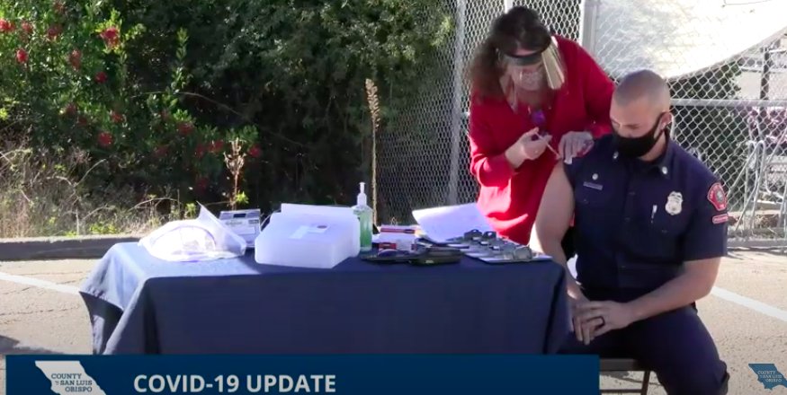 SLO County Public Health Administers First COVID-19 Vaccine Shots