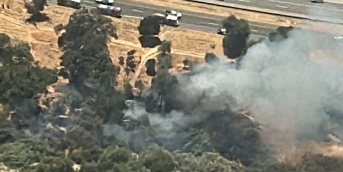 Vegetation Fire Contained in Salinas Riverbed Near Highway 101 in Paso Robles