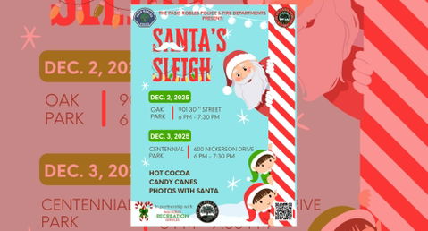 Santa’s Sleigh to visit Paso Robles Dec. 2–3