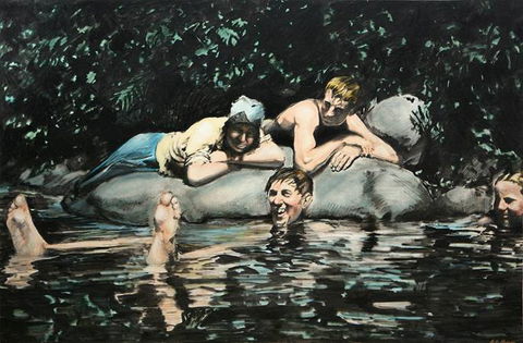 Period&nbsp;piece&nbsp;and historical figurative oil paintings on display