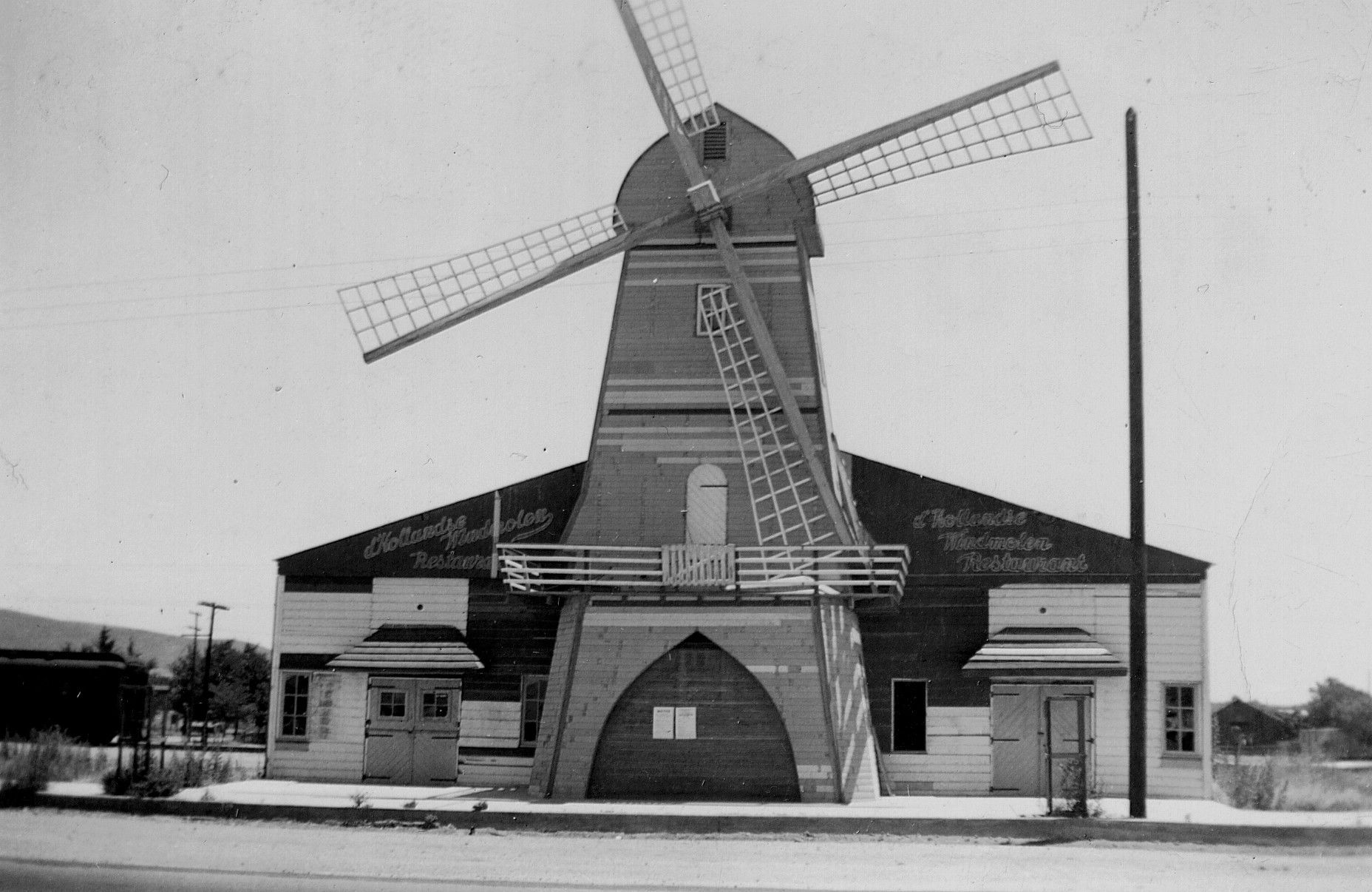 Dutch Windmill in a California Mission Town