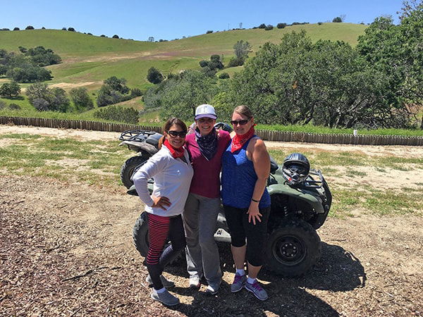 Women's Legacy Program participants bond while riding quads at SkyRose Ranch-min