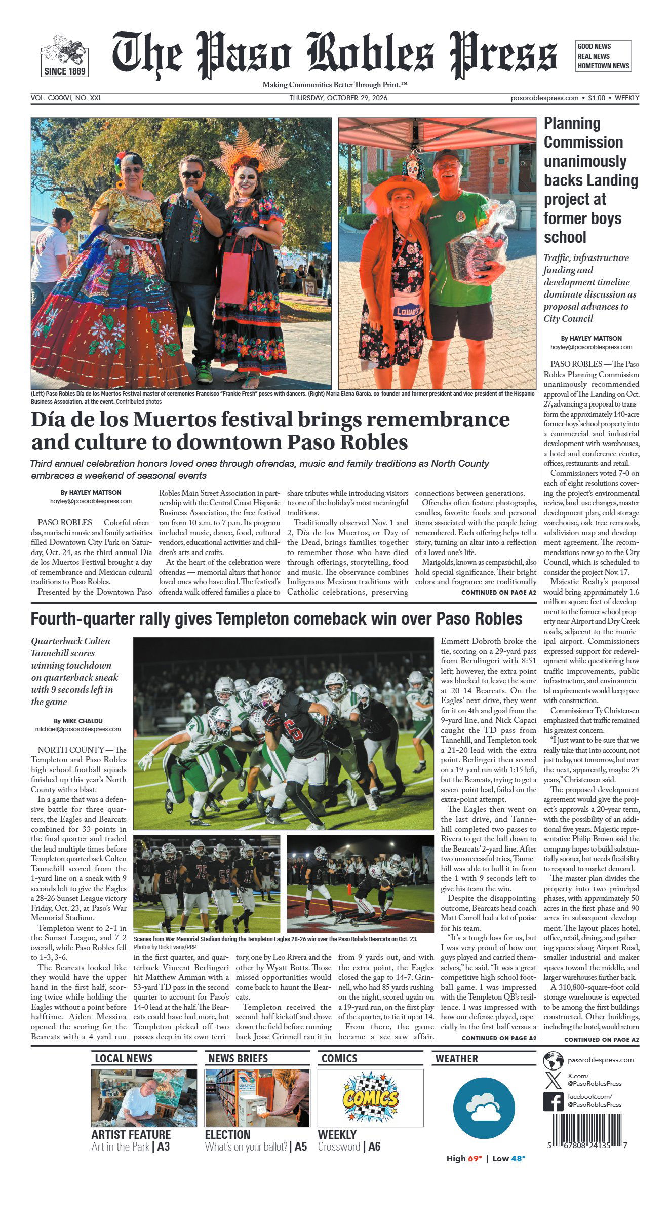 Paso Robles Press, Oct 2026 cover