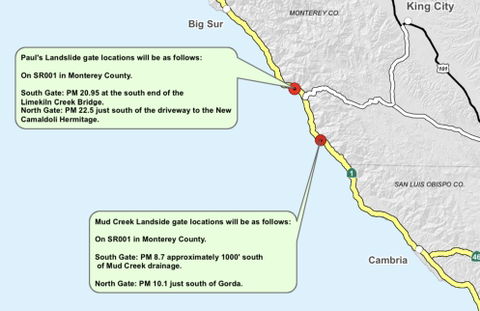 CA 1 Closed at Paul’s Slide