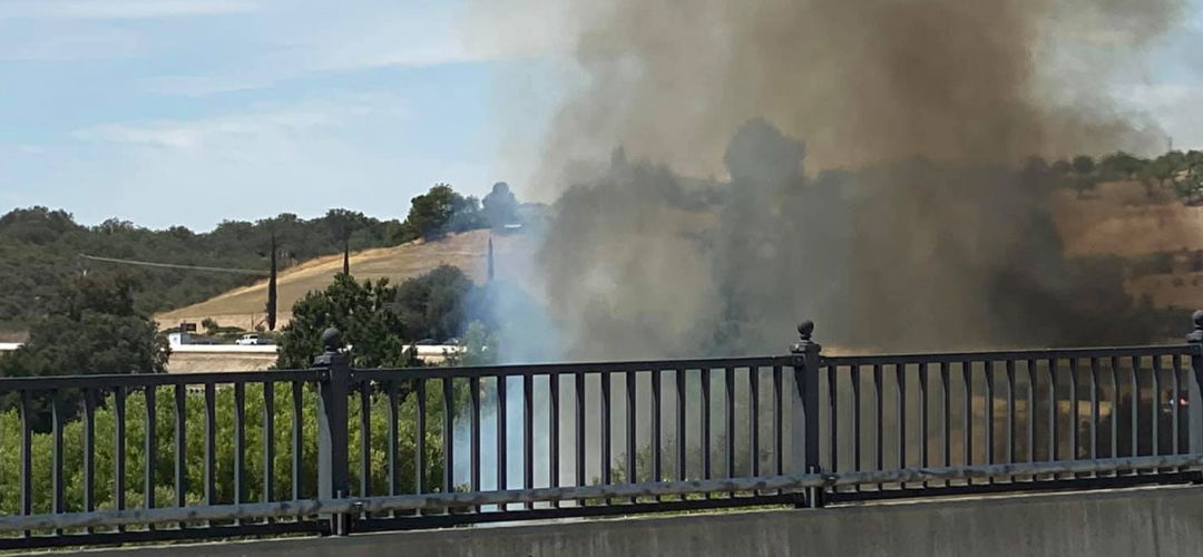 Riverbed Vegetation Fire