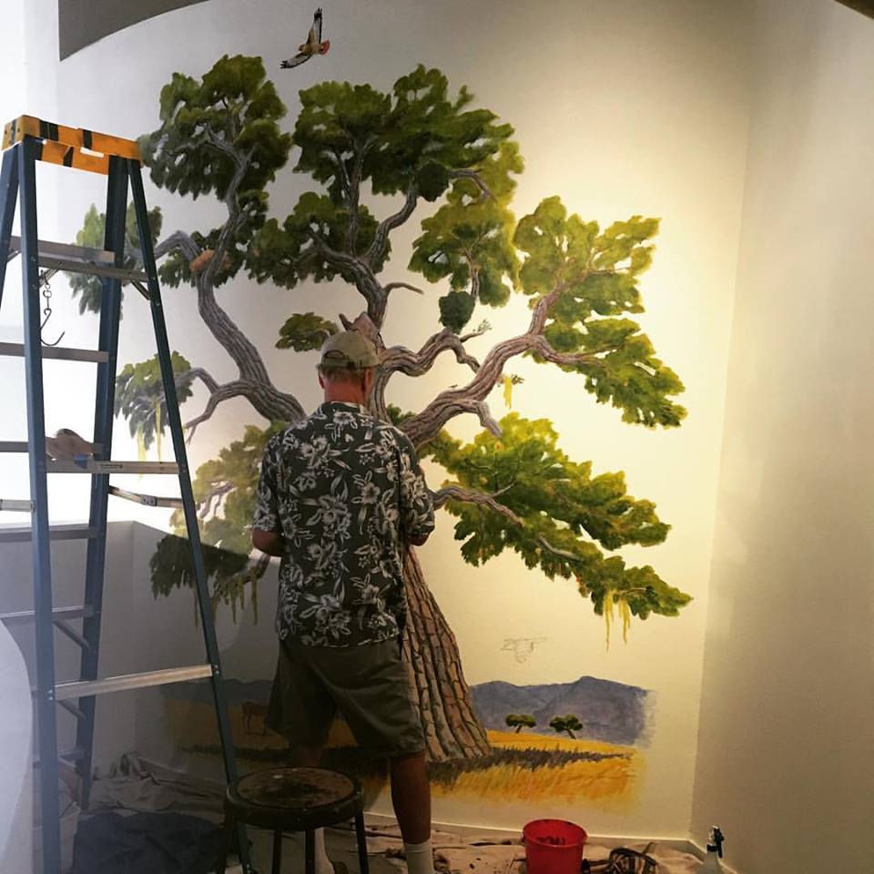 John Iwerks keeps working on mural at the Wildling