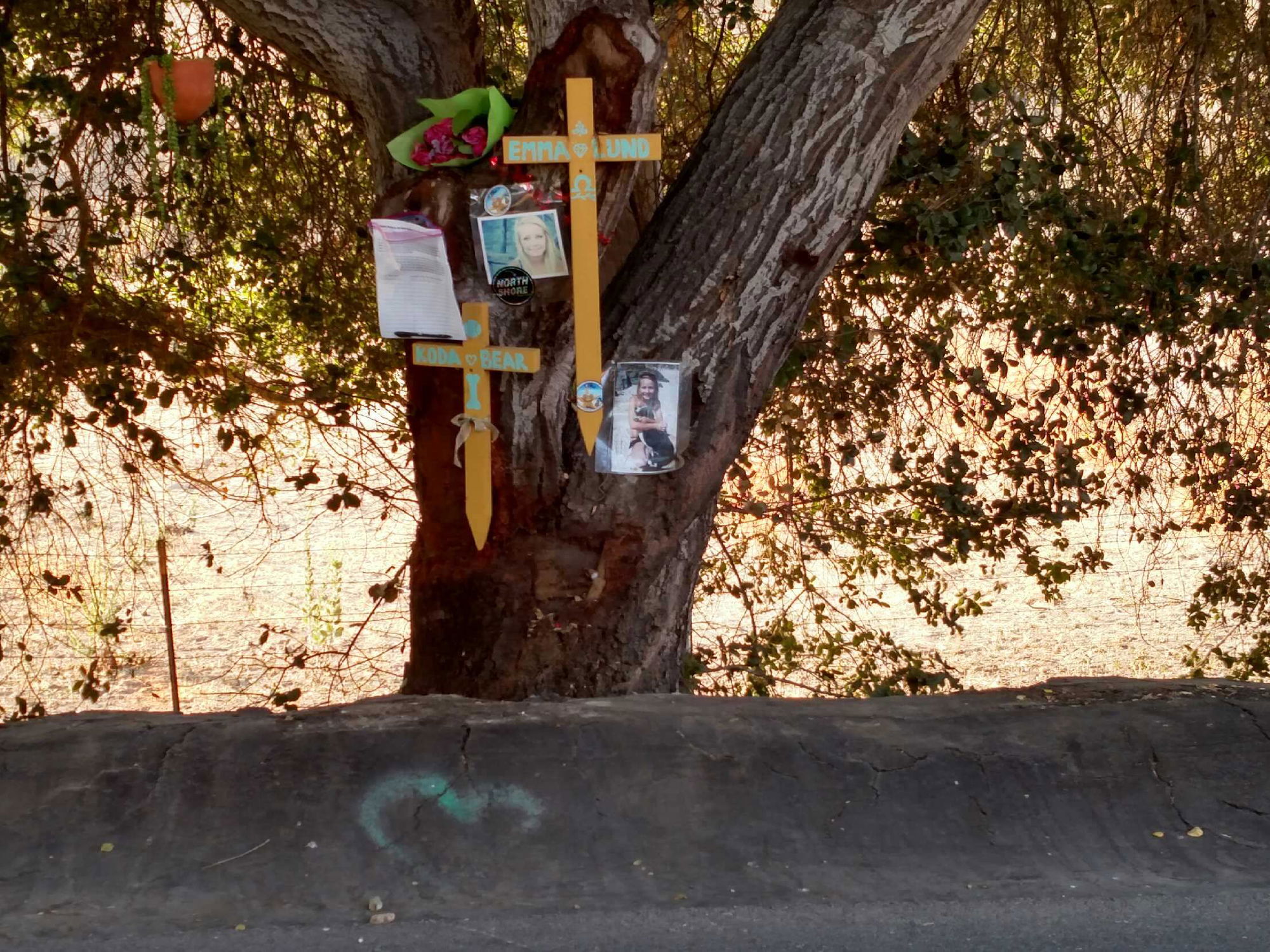 Memorial site for Emma Lund taken down