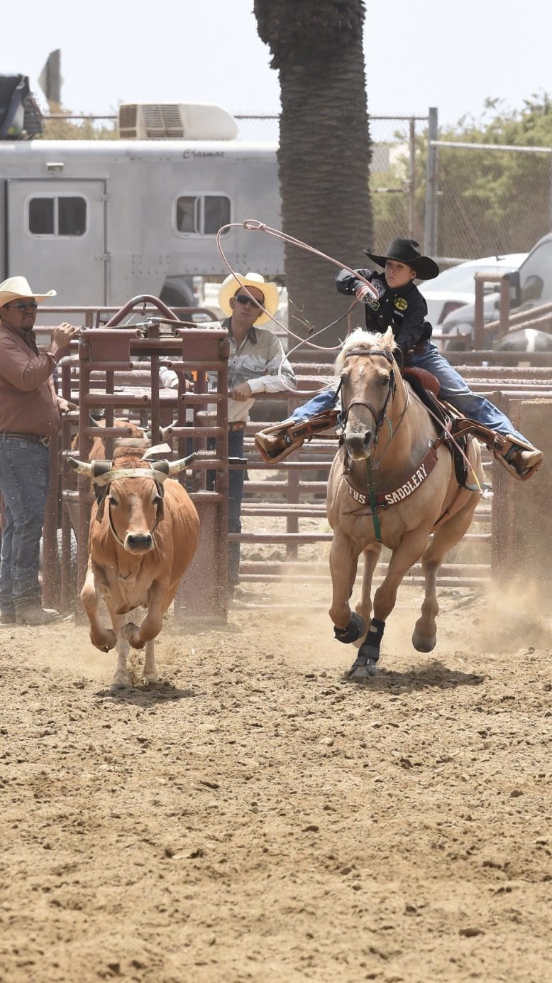 A boy living the cowboy dream